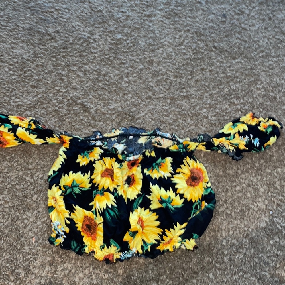 Sunflower crop top